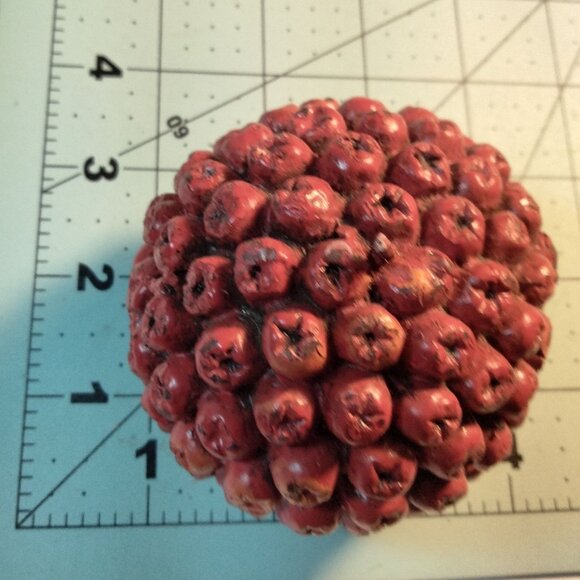 Red Cranberry Shape Candle Set Thanksgiving Holiday Berry Look - Picture 5 of 6